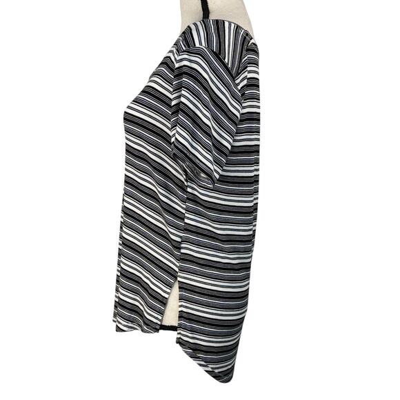 American Eagle Small Soft & Sexy Rib Top Striped Stretch Cap Sleeves Scoop Neck - Picture 5 of 8